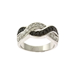 Black and Clear CZ Braided Band Black and Clear CZ Braided Band